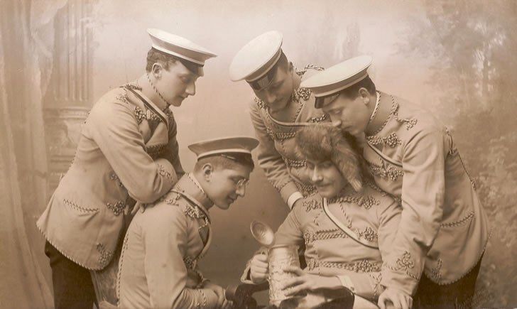 Fuchsmajor und Füchse um 1910